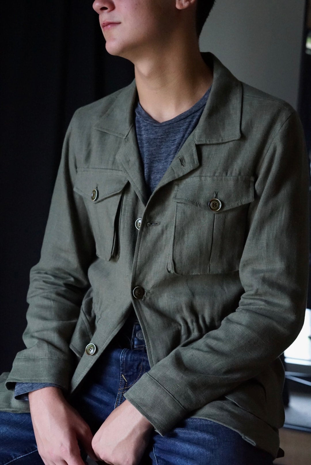 Green Safari Jacket | Volare Clothing LLC