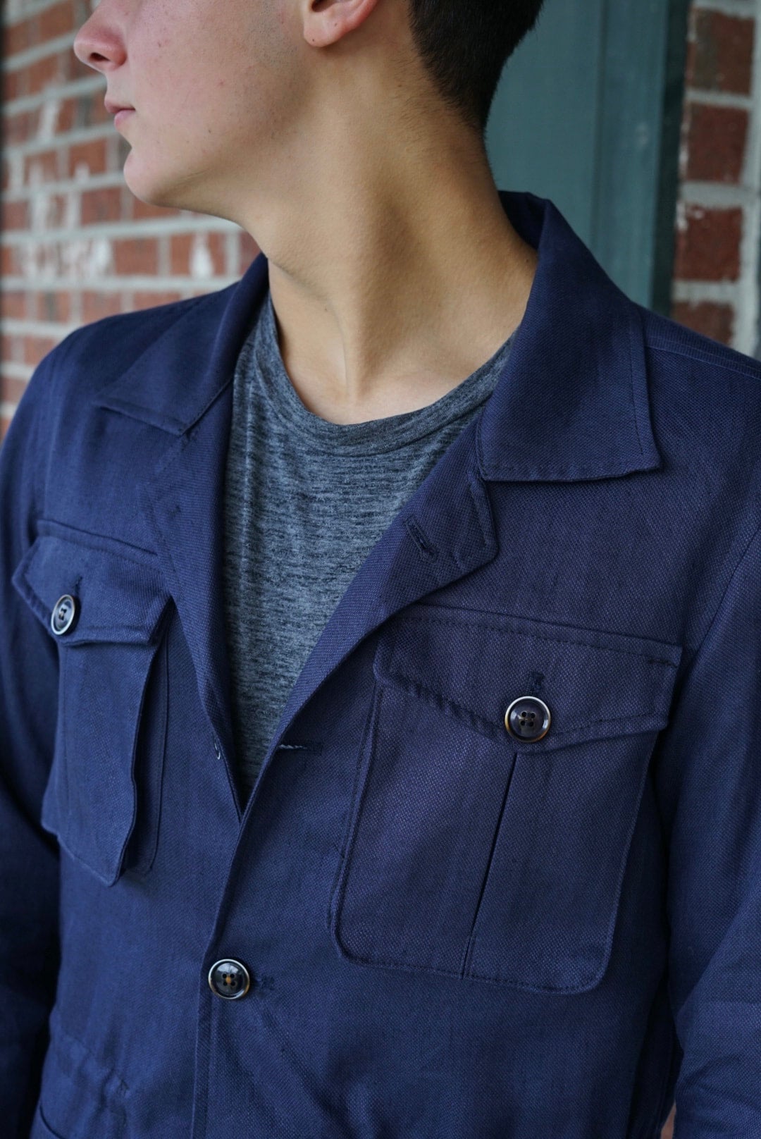 Navy Safari Jacket | Volare Clothing LLC