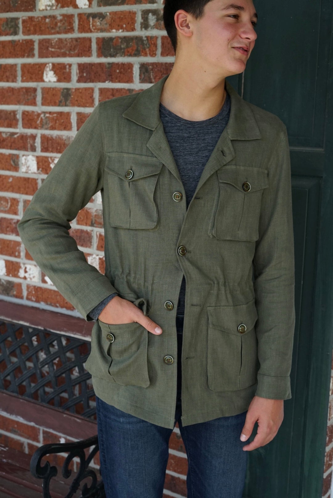 EYEFUNNY Safari Jacket サイズМ Green Safari Jacket | Volare Clothing LLC