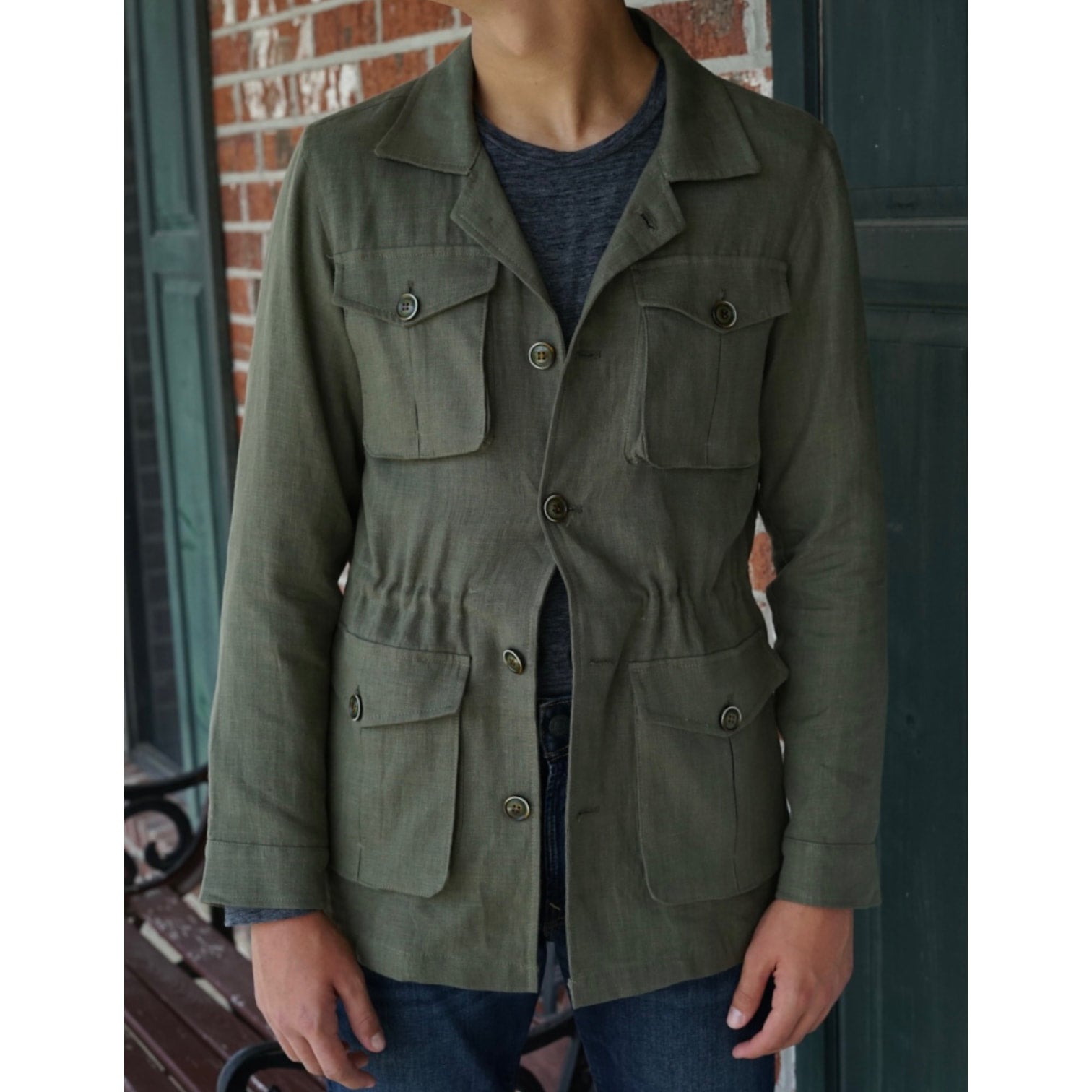 Green Safari Jacket | Volare Clothing LLC