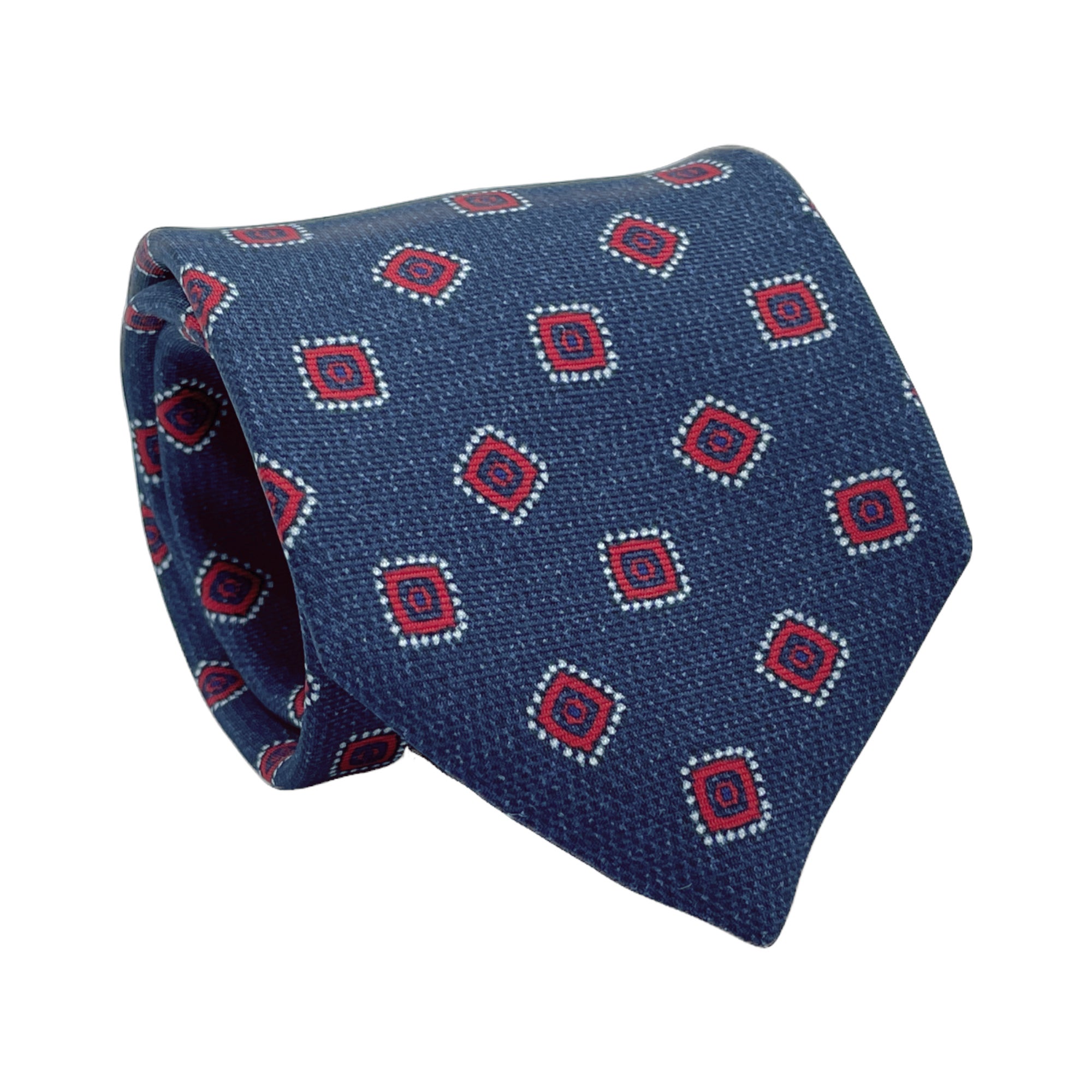 NAVY DIAMOND TIE